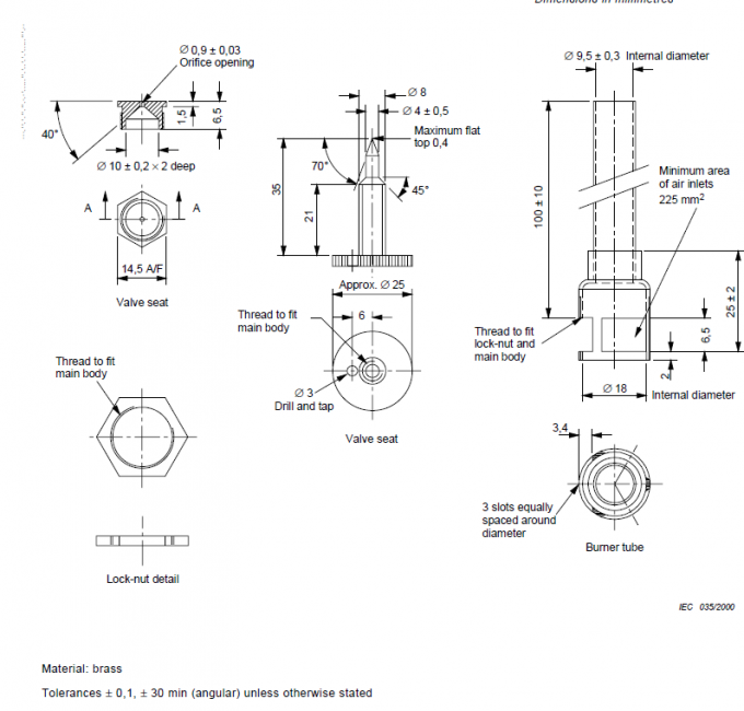 Burner Flame Test Equipment IEC 60695114 Figure A.1 Calibration