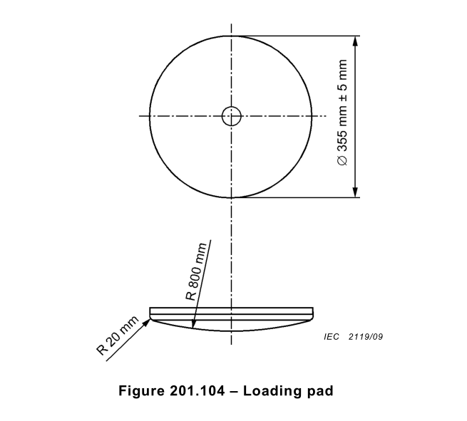 Loading pad | IEC60601-2-52-Figure 201 .1 04 Loading pad 0