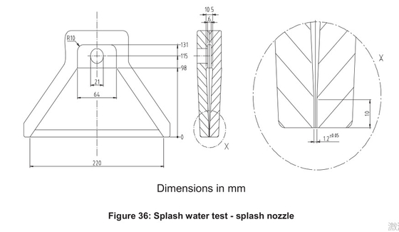 ISO 16750-4 Figure 4 Thermal Shock With Splash Water Tester IP Testing Equipment Stainless Steel Test Set Up For Splas